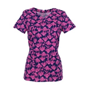 Bluzka medyczna damska wzór margaretki