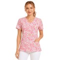 Bluza medyczna różowa zebra przód