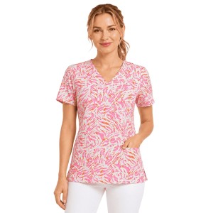 Bluza medyczna różowa zebra