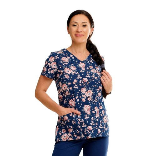 Bluza Medyczna Róża Granatowa.jpg