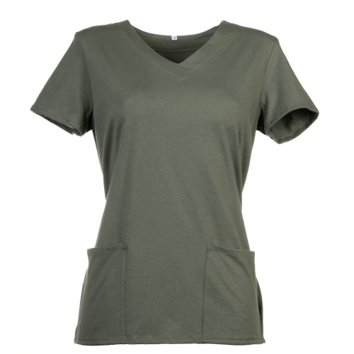 Bluzka medyczna damska jasno zielona przód