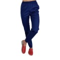 Spodnie medyczne damskie cygaretki granatowe przód