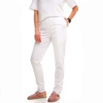 Spodnie medyczne damskie cygaretki białe 