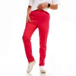 Spodnie medyczne damskie cygaretki amarantowe