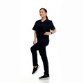 Strój medyczny damski czarny PREMIUM ruch