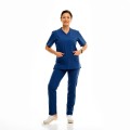 Bluzka medyczna damska granatowa PREMIUM przód